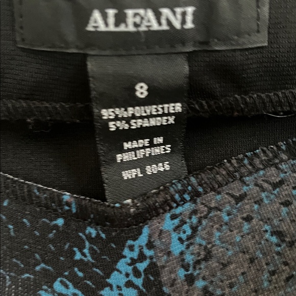 Alfani 2 piece sleeveless blouse and skirt size 8/medium black/teal - Picture 15 of 15